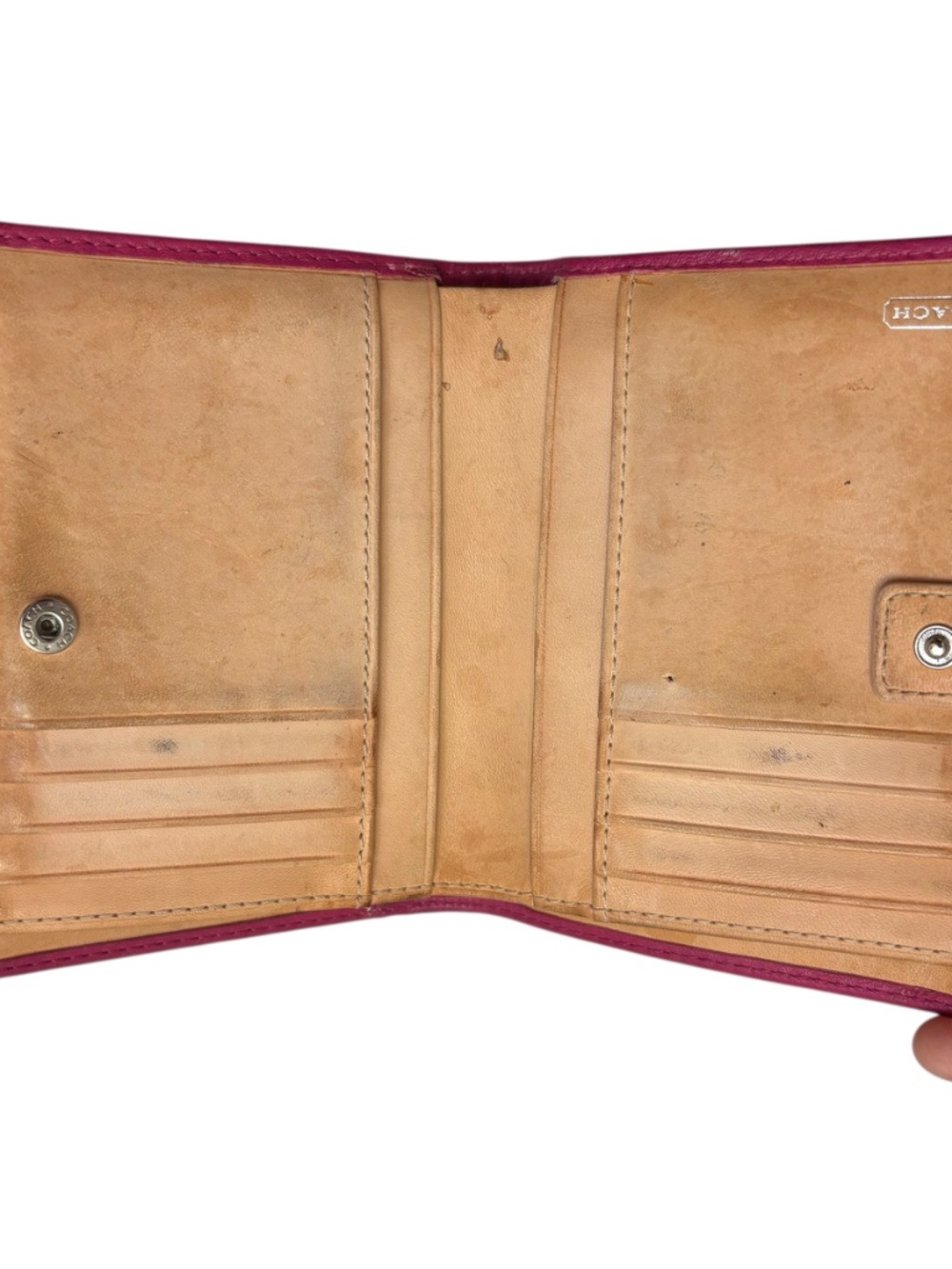 Coach vintage y2k pink leather soho buckle wallet RARE - Picture 7 of 10